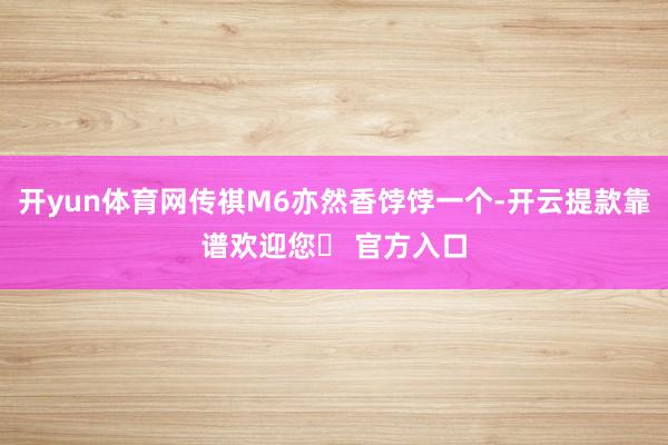开yun体育网传祺M6亦然香饽饽一个-开云提款靠谱欢迎您✅ 官方入口